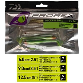 Daiwa Prorex Duckfin UV Set 9.0 cm SHAD Set - Rubber Fish Fishing Set