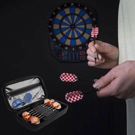 Foam Shell Darts Case Holds 6 Darts and Accessories Tips Shafts and Flight for Steel Tip and Soft Tip Darts