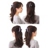 Hair Claw Large Slim Line With Big Stones Purple