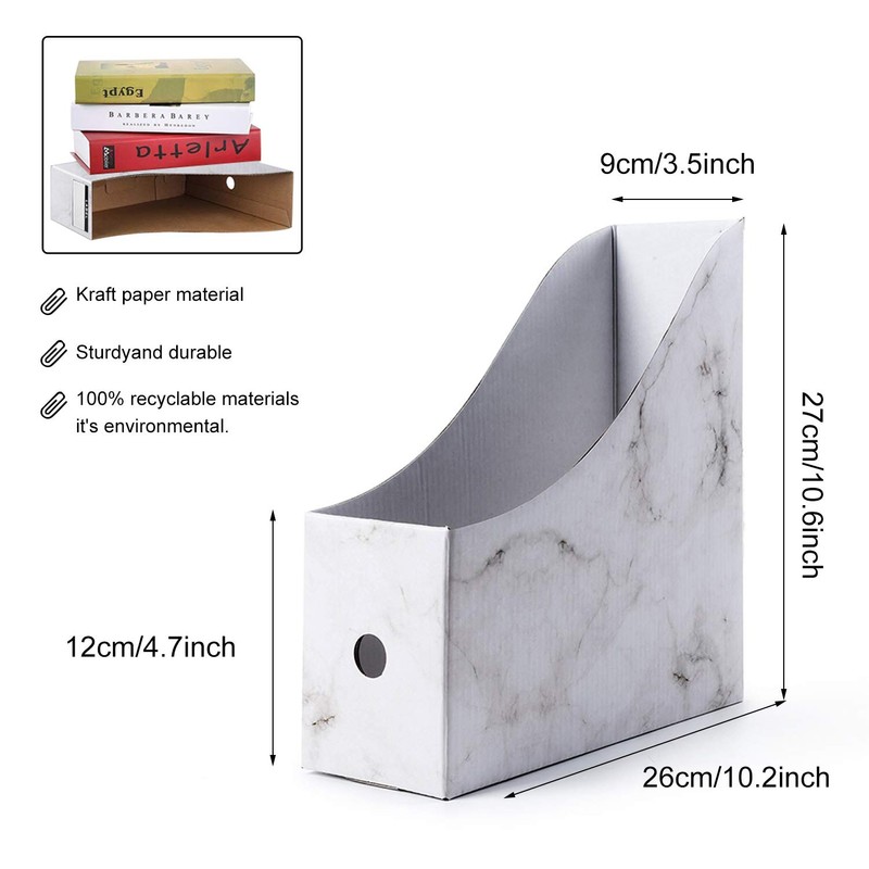 HINATAA 5 x A4 Office Magazine Storage Boxes for Magazines