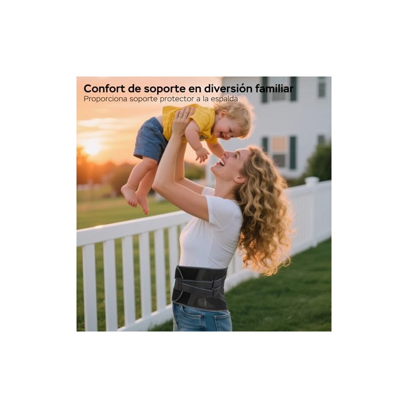 Faja Lumbar para Dolor de Espalda Baja con Soporte Binico
