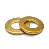 (100 Pieces) 1/4" Solid Brass Flat Washers