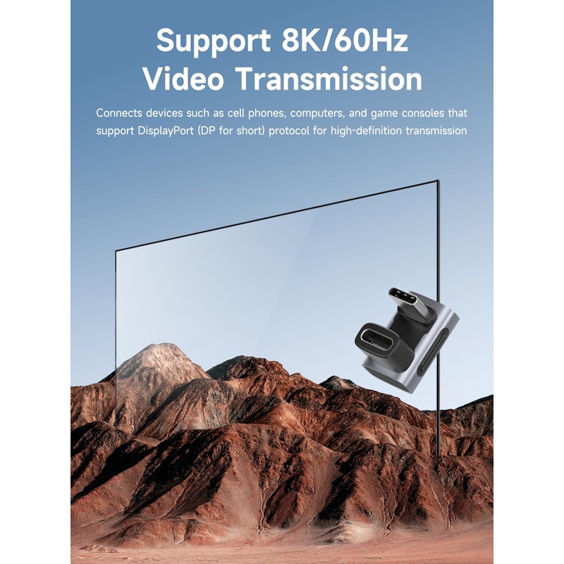 Hagibis Adaptador USB C de 240 W 40 Gbps 8K,