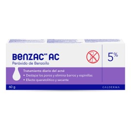 Gel Para Barros Y Espinillas Ac 5% 60g Tipo De Piel Grasa Momento De Aplicación Noche Benzac