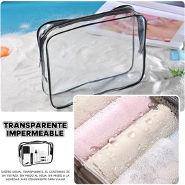 Set de 17 Kit de Viaje, 4 Botellas de Viaje 100ml, Envases para Viaje Recargables y Anti Fugas, Kit de Viaje Aseo Personal Mujer Comprimible, Aprobados por La TSA, Sin BPA, Accesorios kit viajes