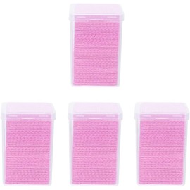 VOSAREA Toallitas de Limpieza Rosa para Pegamento de Pestañas en Tela No Tejida 4 Cajas de 200 Piezas Portátiles para Proceso de Extensiones de Pestañas