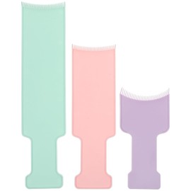 LALAFINA 3 Piezas Tabla Para Teñir y Teñir El Cabello Paleta Para Teñir El Cabello Peine Balayage Tablero De Color De Pelo Con Dientes El Plastico Herramienta De Peluquería Peine De Tabla