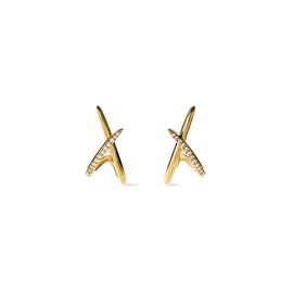 1Pair Gold Earrings for Women Trendy, 14k Gold Stud Earrings Dainty Earrings Simple Minimalist Cubic Zirconia Diamond Gold Earrings Hypoallergenic Earring for Women
