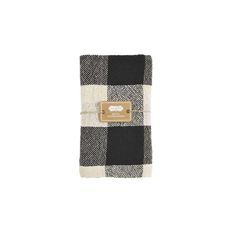Mud Pie Cotton Buffalo Check Napkin Set of 4