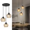 Emliviar 3-Light Cluster Pendant Lamp with Hammered Glass, Linear Barn