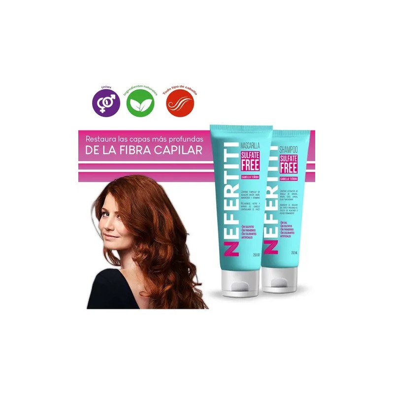 Nefertiti Shampoo Y Mascarilla Sulfate Free Cabello Teñido