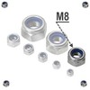 Pack of 100 Self-Locking Nuts, Stainless Steel Hexagonal Stop Nuts,
