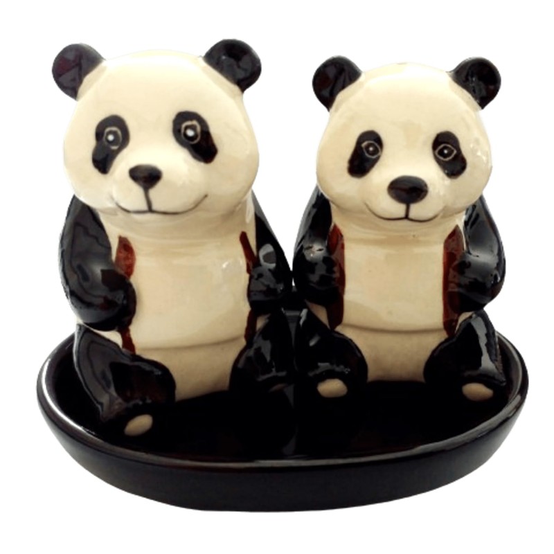Ceramic Salt and Pepper Shaker Set, Animal Design, Fauna, Approx.