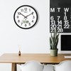 Couperos Analog Wall Clock,12inch Atomic Clock with LCD Display for