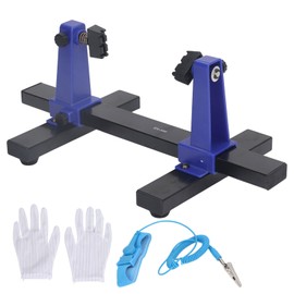Adjustable Soldering Clamp Holder 360 Degree Rotation Circuit Board Soldering Desoldering Holder Holder Antistatic Ring and Gloves