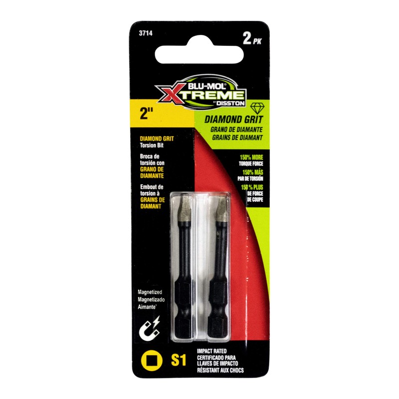 Disston Diamond Grit Screwdriving Insert Bit, 1 Slotted, 2 inch,