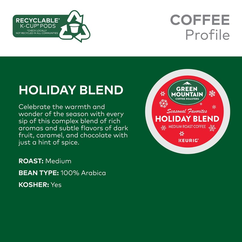 Green Mountain K-Cups de mezcla de días festivos (12 unidades)