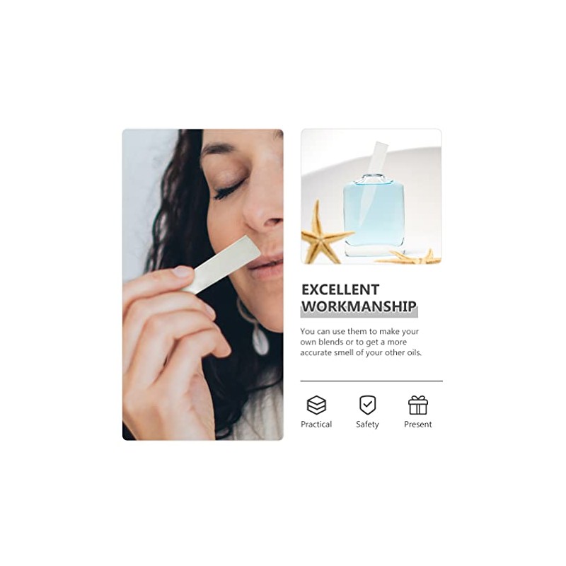 Healifty HEALIFTY 100Pcs Aromatherapy Fragrance Test Paper Strips Perfume Fragrance