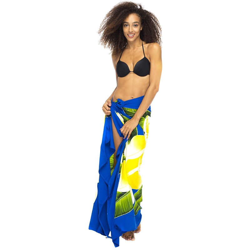 Back From Bali Womens Pareo Playa Wrap Cover Up Frangipani
