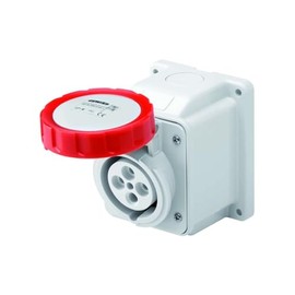 Gewiss GW62442 Low Voltage Screw Wiring 10 Degree Angled Surface-Mounting Socket-Outlet, IP67, 6 Reference, 3P+N+E Pole, 380V-415V, 32 A, 50 Hz/60 Hz, Red