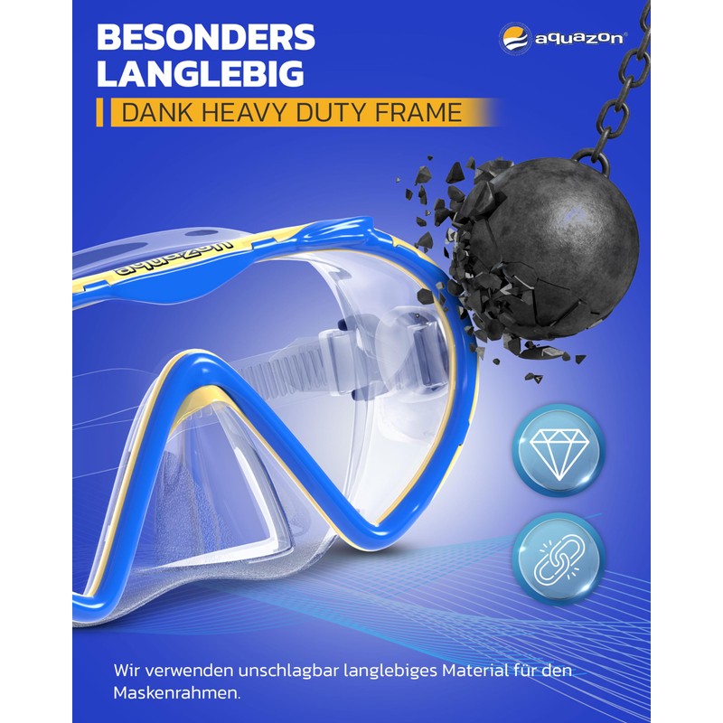 Aquazon Beach Snorkel Goggles, Swimming Goggles, Diving Goggles for Children