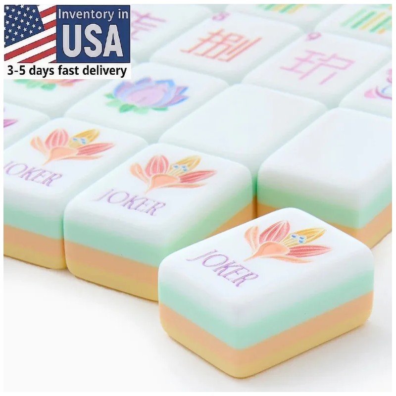 American Mahjong Acrylic Mahjong Tiles 4-layer Engraved American Mahjong Tiles