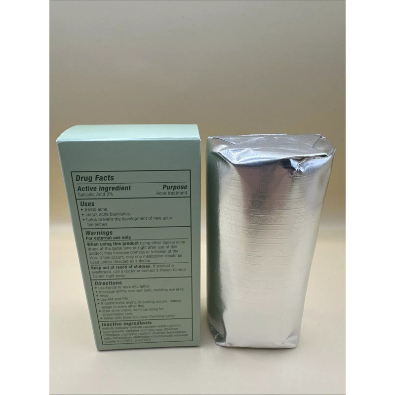 Clinique Acne Solutions Cleansing Bar Soap for Face and Body