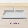 Superio 2-Pack Wide Plastic Dustpan with Comb - 16" Wide,