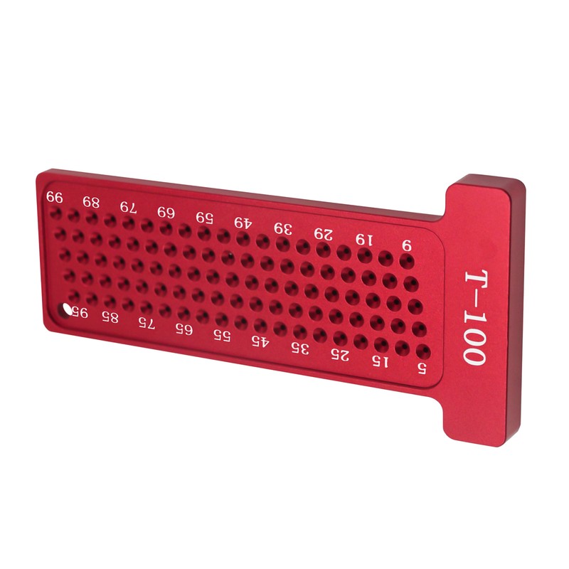 Hole Positioning Ruler Aluminum Alloy 100mm Metric Scale T Ruler