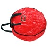 Christmas Wreath Storage Bag PE Woven Fabric Dustproof Round Red