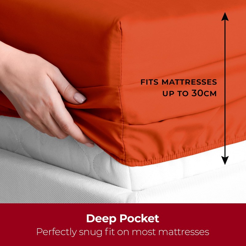 Mellanni Double Fitted Sheet - All Around Elastic - 30