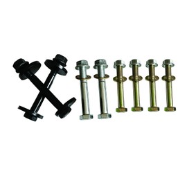 Glyqxa Complete Front Control Arms Cam Bolts & Hardware Kit Compatible with 1994-1999 Dodge Ram 2500 3500 4x4