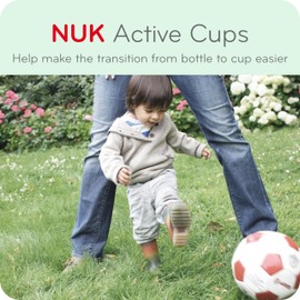 NUK NUK Active Sippy Cup, 10 oz (300 mL), Stars & Triangles, 2 Pack