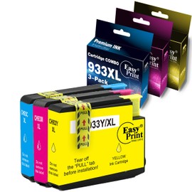 EASYPRINT Compatible (Cyan, Magenta, Yellow) 932XL 933XL Ink Cartridges 933 Used for HP Office-Jet 6600, Office-Jet 6700, Office-Jet 7612, Office-Jet 7610 Printer, (Total 3-ColorPack)