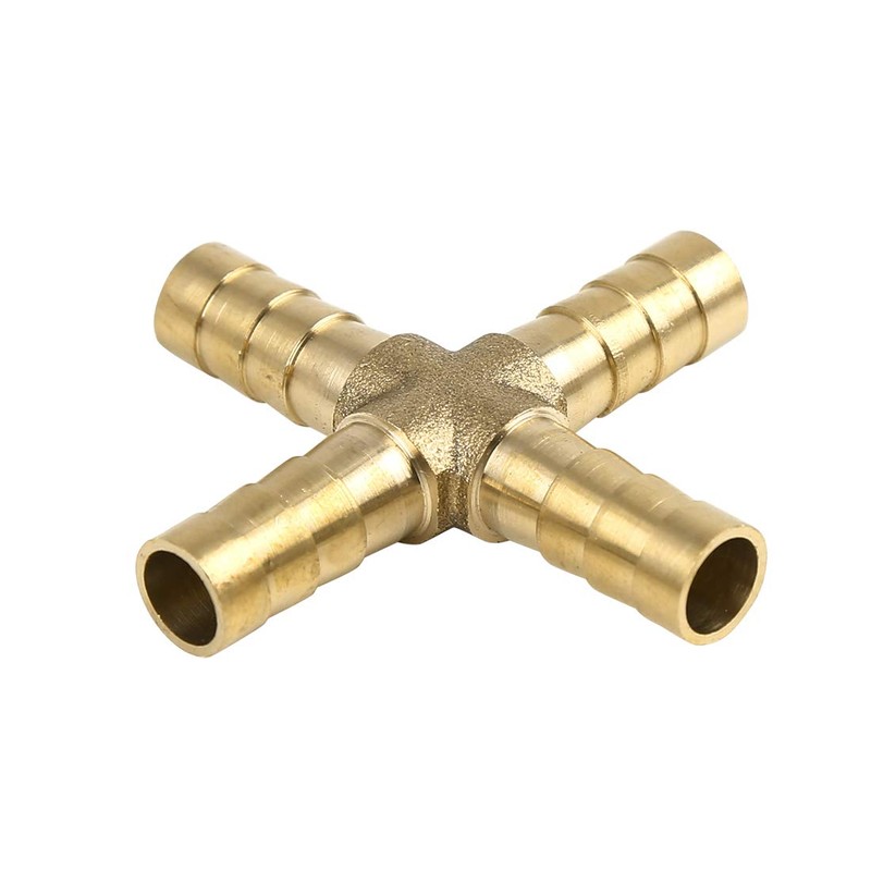 sourcing map Hose Nozzle Brass Hose Connector 8 mm 4