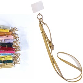 Top HGSM Smartphone Shoulder Strap Smartphone Strap Smartphone Strap Shoulder Smartphone Strap Neck Strap Adjustable Length Strap for Mobile Phones Crossbody PU Leather Gold Hardware Fall Prevention