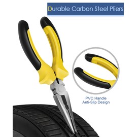 VFMFM Tyre Repair Kit - Car Tyre Puncture Repair Kit - Emergency Fix Puncture for Car, Motorcycle, Truck, Van, ATV, Tractor & More - Tubeless Tyre Repair Kit with 20 Strings and Storage Case