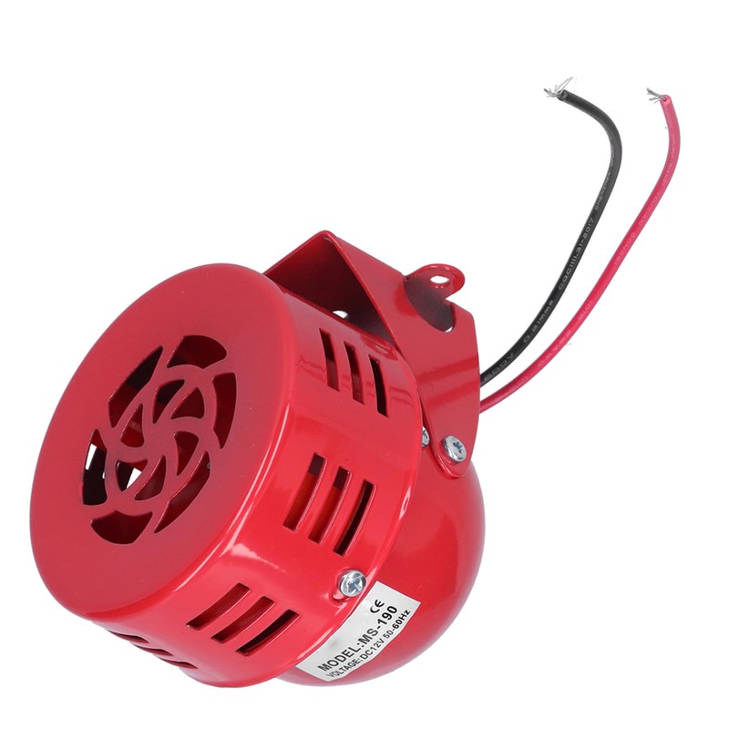 BERM Electric Motor Siren Alarm Mini Red Stainless Steel Shell