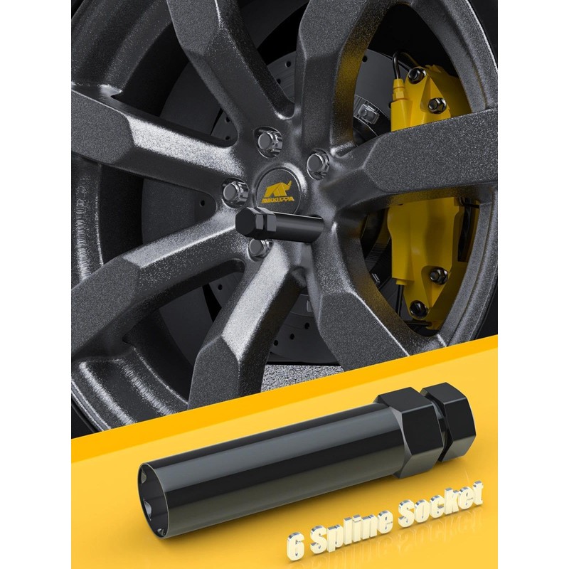 Large 6 Spline Lug Nuts Socket - Replacement for 6