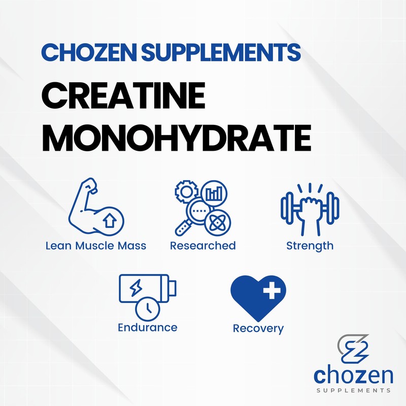 ChoZen Supplements Creatine Monohydrate Powder - 5g (5000mg) | Single