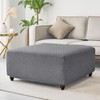 CEYISZHU Thick Stretch Knitted Jacquard Square Ottoman Slipcover - Washable,