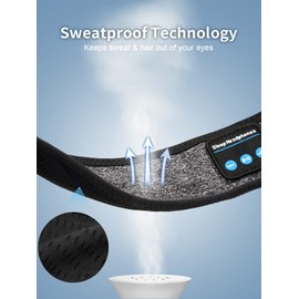 Sleep Headphones Sleep Headphones Sports Headband, Adjustable Wireless Headband Headphones, Long Time Play Headphone Band with Built in Speakers Perfect for Sleep,Workout,Running,Yoga,Travel,Insomnia