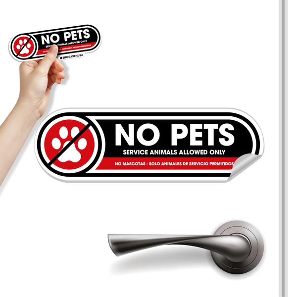 Bilingual Service Animals Allowed Only Sticker | 1 Pack No
