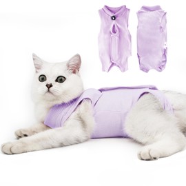 Cat Professional Recovery Suit for Abdominal Wounds or Skin Diseases, E-Collar Alternative for Cats after Surgery Wear,cat medical vest