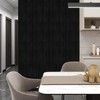 Biyoee Black Grasscloth Peel and Stick Wallpaper Textured Self-Adhesive Contact