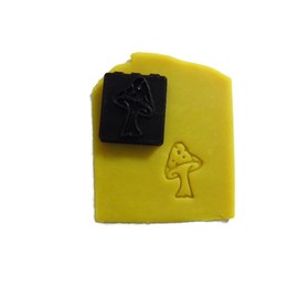 Mushroom stamp for pottery or soaps