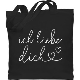 Shirtracer - Cotton Bag - Valentine's Day Bags - I Love You - Anniversary Gift for Him Her Valentine's Day Gift Men Women Love Gifts, 3 Black, Unit size