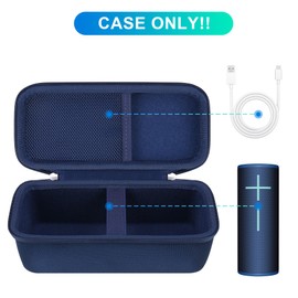 BOVKE Carrying Storage Case Holder Compatible with Ultimate Ears Boom 4 Portable Waterproof Bluetooth Speaker, Blue