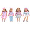 Doll Clothes for 36-43 cm Baby Dolls, 4 Packs (No