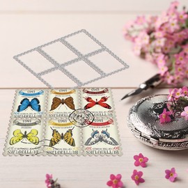 GLOBLELAND Rectangular Lace Stamp Cutting Dies for Card Decoration Rectangular Frame Cutting Dies Stencils for Scrapbooking Photo Album